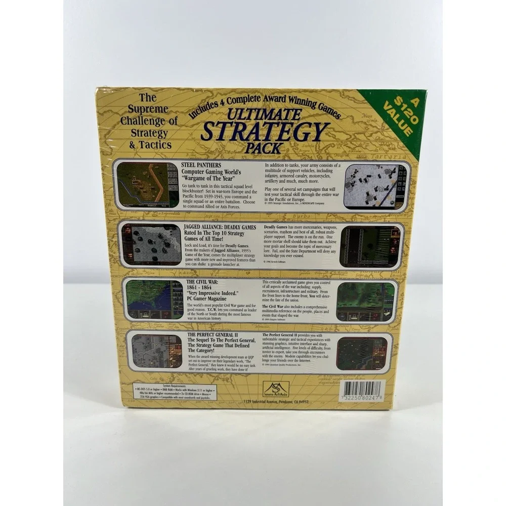 Sonoma Computer Wargame Ultimate Strategy Pack 4 Games ~ CD-ROM MS-DOS